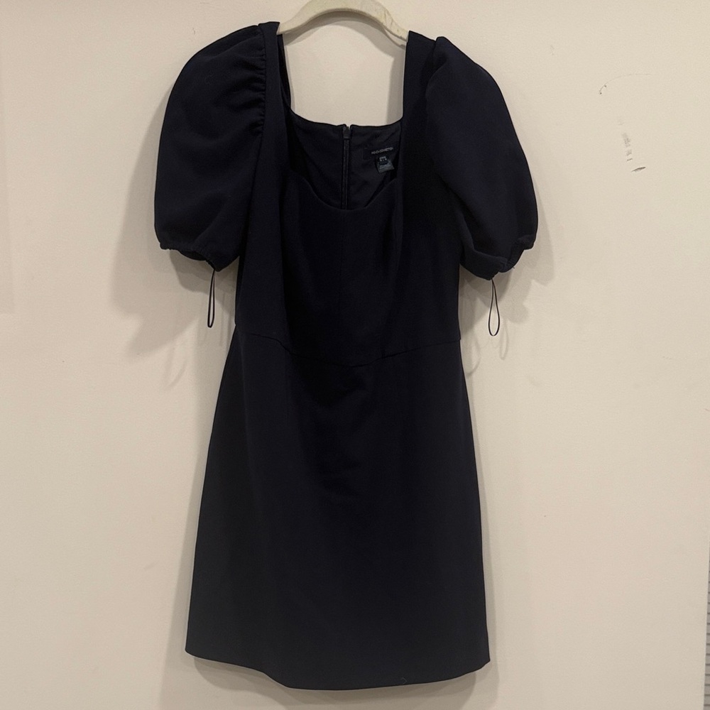 French Connection Dark Blue Puff Sleeve Mini Dress